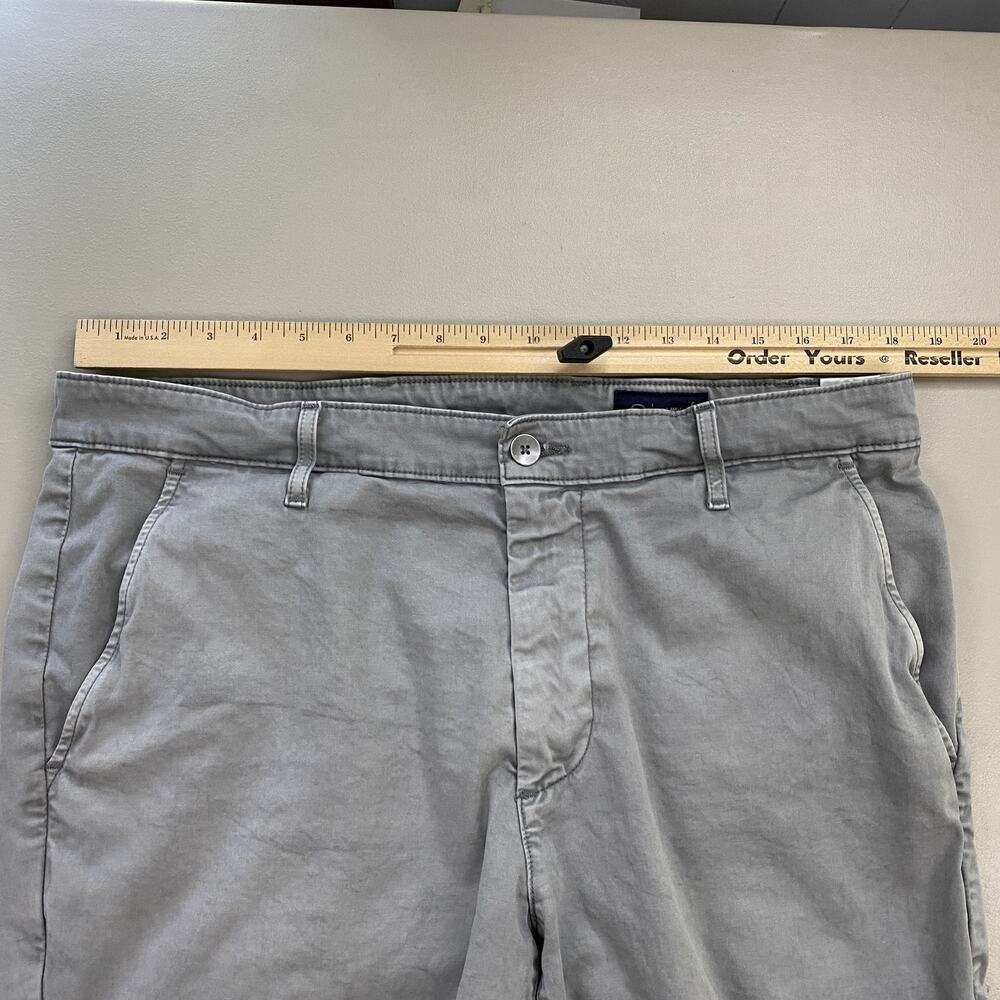 AG Wanderer Slim Shorts Mens 36x9 Gray Stretch Casual Chino Flat Front - Picture 4 of 14